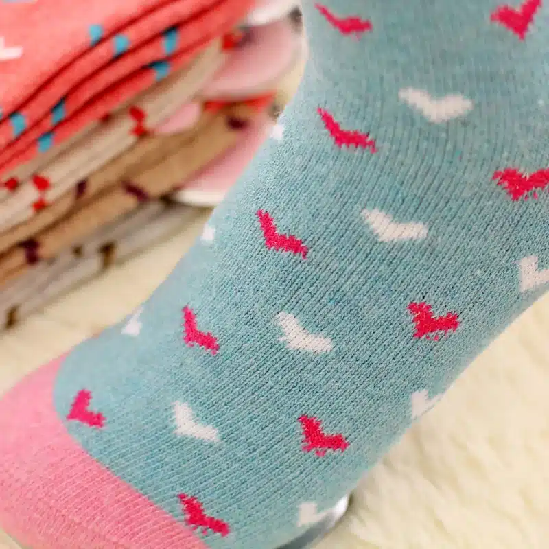 5Pairs/Lot Women Winter Thicken Warm Rabbit Wool Socks Female Thermal Snowflake Cotton Socks Woman Cartoon Animal Pattern Socks 16