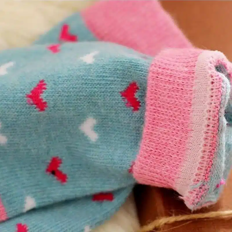 5Pairs/Lot Women Winter Thicken Warm Rabbit Wool Socks Female Thermal Snowflake Cotton Socks Woman Cartoon Animal Pattern Socks 17