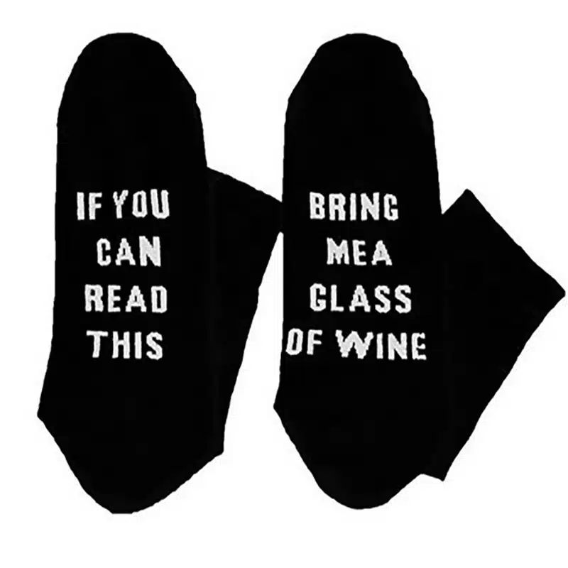 Women Wine Socks Print Letter Cute Autumn Spring Meia Funny Socks 2018 New Arrival Chaussette Femme Winter Warmly Meias Dropship 11