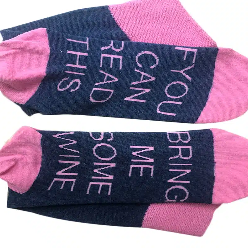 Women Wine Socks Print Letter Cute Autumn Spring Meia Funny Socks 2018 New Arrival Chaussette Femme Winter Warmly Meias Dropship 12