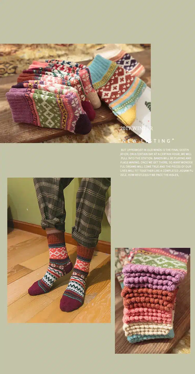 PEONFLY Winter Rabbit Wool funny Socks women Keep Warm Socks Woman Socks Thickening Thick Thread Socks 5pairs/lot 11