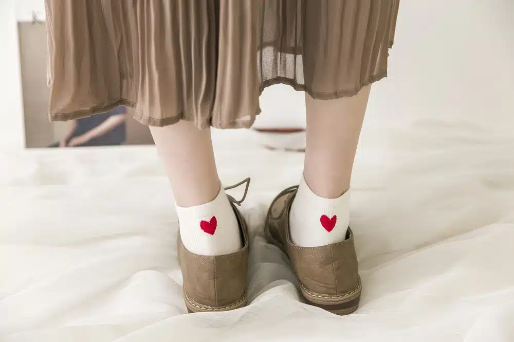 New Women's Fashion Pretty Love Heart Heels Pattern socks Girls Summer Fall Winter Leisure Pure Cotton Meias Funny Cute Warm Sox 11