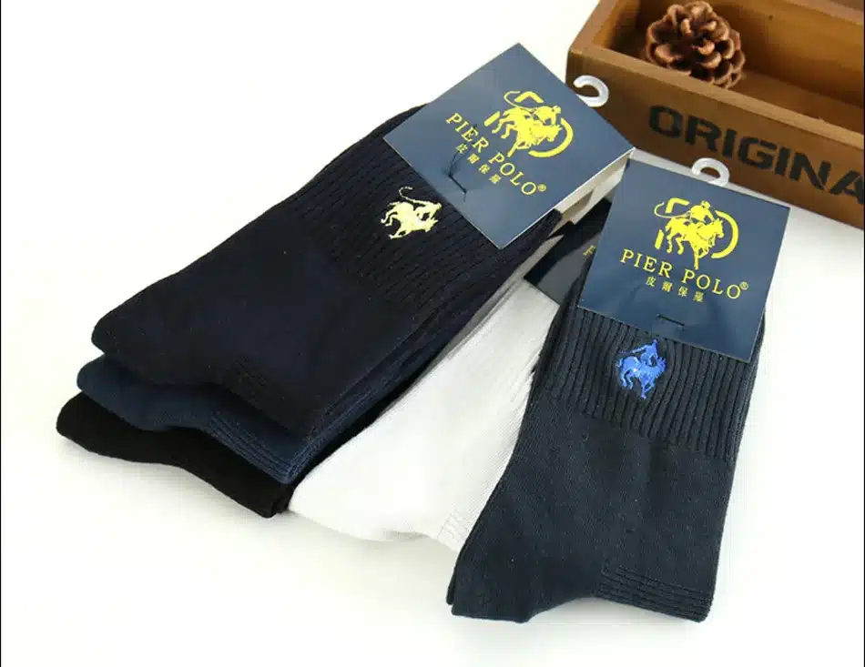 PIERPOLO Brand Men Socks Meias Male Winter Warm Socks Cotton Embroidery High Quality Sheer Mens Dress Socks Calcetines Hombre 20