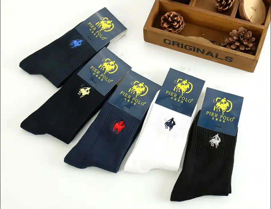 PIERPOLO Brand Men Socks Meias Male Winter Warm Socks Cotton Embroidery High Quality Sheer Mens Dress Socks Calcetines Hombre 21