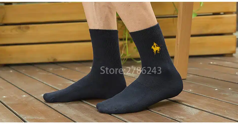 PIERPOLO Brand Men Socks Meias Male Winter Warm Socks Cotton Embroidery High Quality Sheer Mens Dress Socks Calcetines Hombre 26
