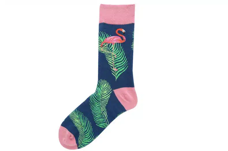 Brand Quality Mens Happy Socks Combed Cotton Flamingo Carton 7colors Funny Socks Autumn Winter Crew Casual Men compression socks 3