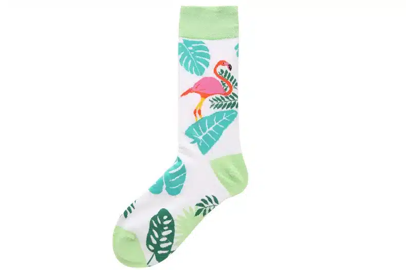 Brand Quality Mens Happy Socks Combed Cotton Flamingo Carton 7colors Funny Socks Autumn Winter Crew Casual Men compression socks 4