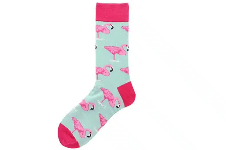 Brand Quality Mens Happy Socks Combed Cotton Flamingo Carton 7colors Funny Socks Autumn Winter Crew Casual Men compression socks 6