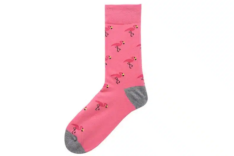 Brand Quality Mens Happy Socks Combed Cotton Flamingo Carton 7colors Funny Socks Autumn Winter Crew Casual Men compression socks 7