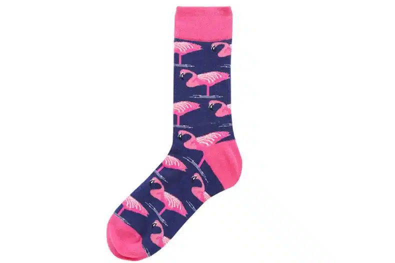 Brand Quality Mens Happy Socks Combed Cotton Flamingo Carton 7colors Funny Socks Autumn Winter Crew Casual Men compression socks 8