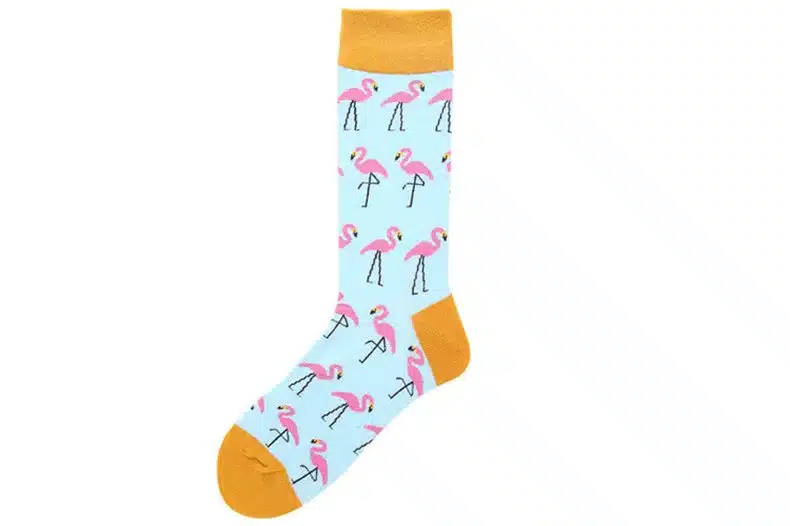 Brand Quality Mens Happy Socks Combed Cotton Flamingo Carton 7colors Funny Socks Autumn Winter Crew Casual Men compression socks 9