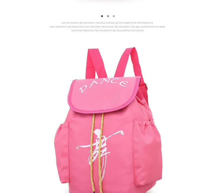Child Kids Pink ballet bag Backpack Waterproof canvas Ballet Dance Bags Pink Ballerina Ballet GiftAS8658 14
