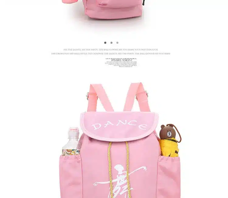 Child Kids Pink ballet bag Backpack Waterproof canvas Ballet Dance Bags Pink Ballerina Ballet GiftAS8658 25