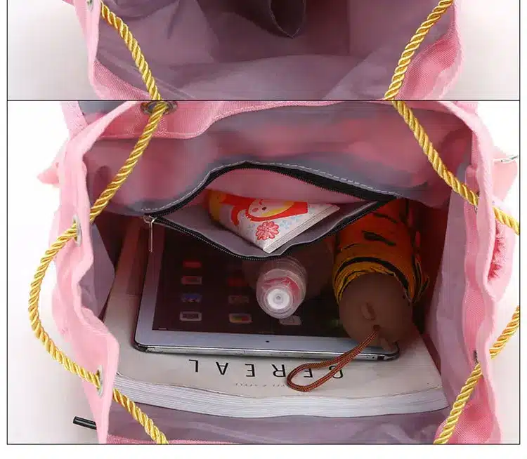 Child Kids Pink ballet bag Backpack Waterproof canvas Ballet Dance Bags Pink Ballerina Ballet GiftAS8658 35