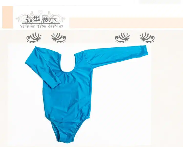 Children Long Sleeved Gymnastics Justaucorps Dance Costumes For Girls Leotard Ballet Costumes 10