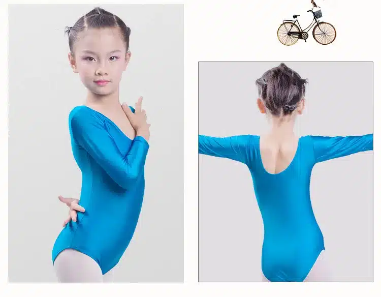 Children Long Sleeved Gymnastics Justaucorps Dance Costumes For Girls Leotard Ballet Costumes 12