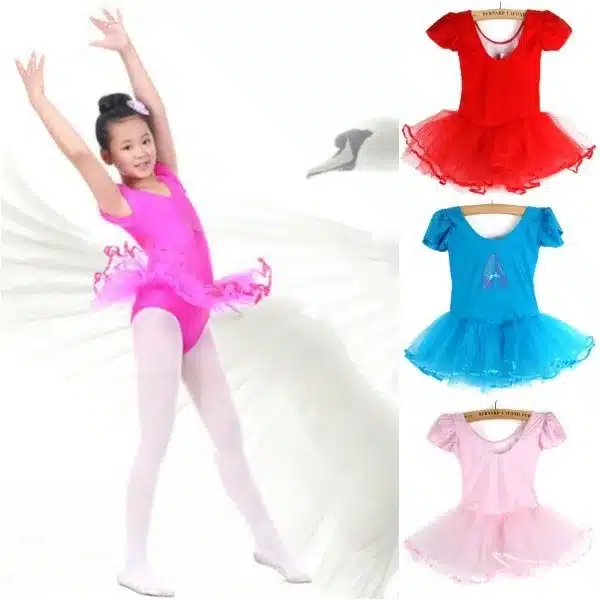 Child Girls Ballet Dancewear Dress Dance Skirt Tutu Dress Leotard Dancewear 1