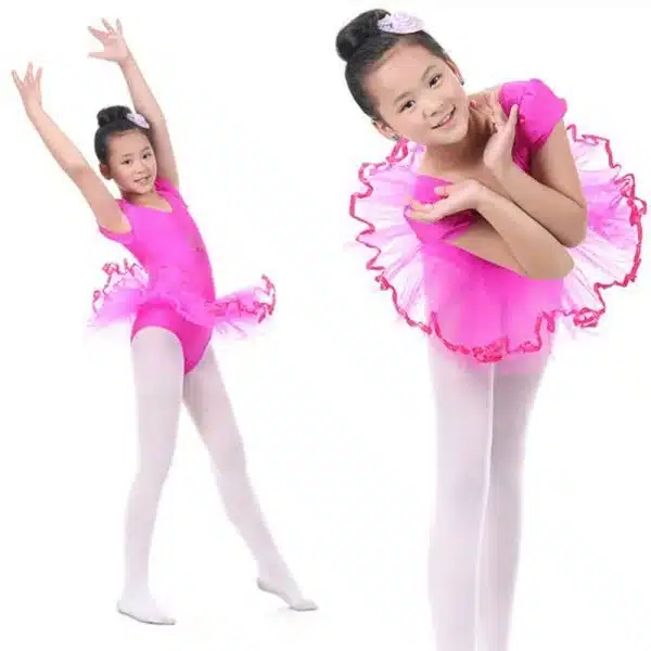 Child Girls Ballet Dancewear Dress Dance Skirt Tutu Dress Leotard Dancewear 3