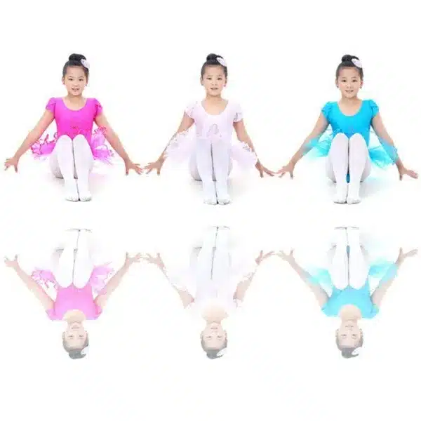 Child Girls Ballet Dancewear Dress Dance Skirt Tutu Dress Leotard Dancewear 4