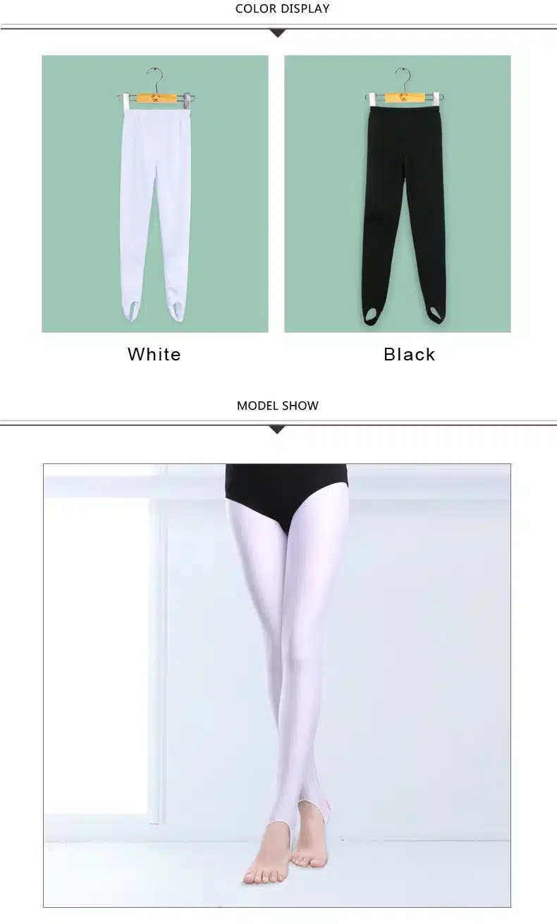Girls Kids Ballet Stirrup Tights Pantyhose Child Dance Leggings Cotton Spandex Yoga Gymnastics Dance Pants 11