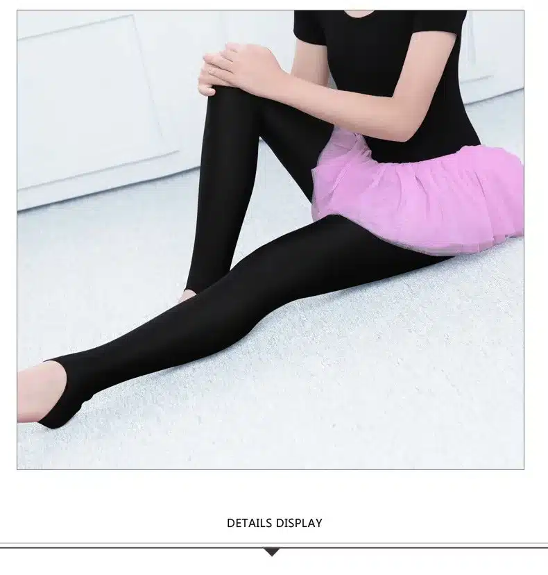Girls Kids Ballet Stirrup Tights Pantyhose Child Dance Leggings Cotton Spandex Yoga Gymnastics Dance Pants 14