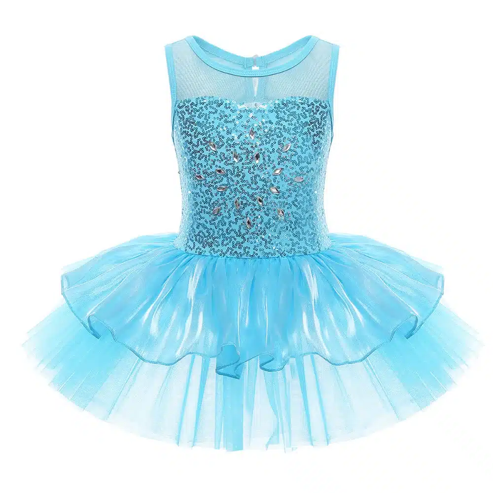 Professional Ballet Tutu Dress for Kids Girls Sequined Dress Dancewear Gymnastic Ballet Leotard Formal Dancing Dresses 10