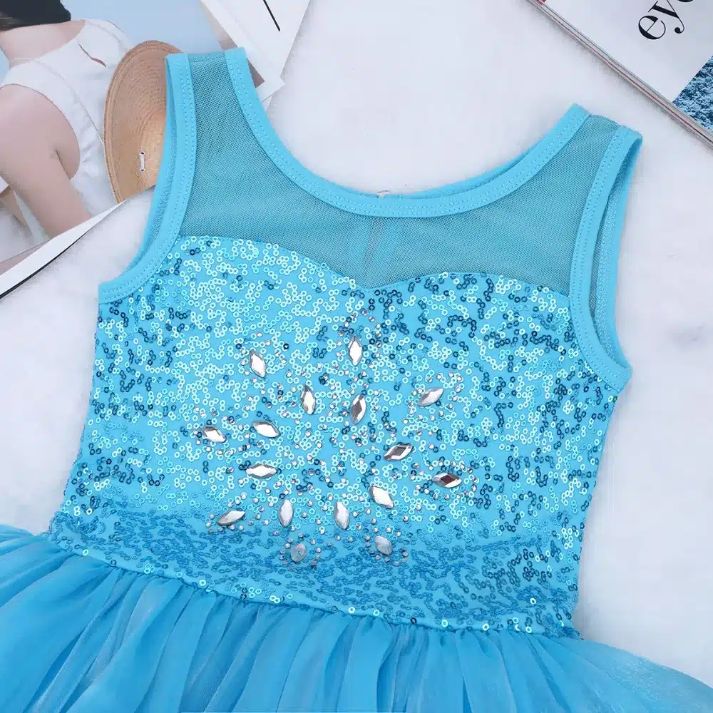 Professional Ballet Tutu Dress for Kids Girls Sequined Dress Dancewear Gymnastic Ballet Leotard Formal Dancing Dresses 13
