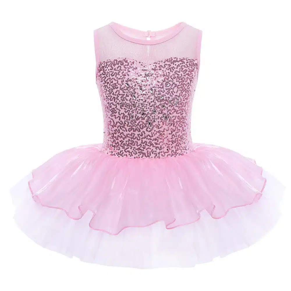 Professional Ballet Tutu Dress for Kids Girls Sequined Dress Dancewear Gymnastic Ballet Leotard Formal Dancing Dresses 18