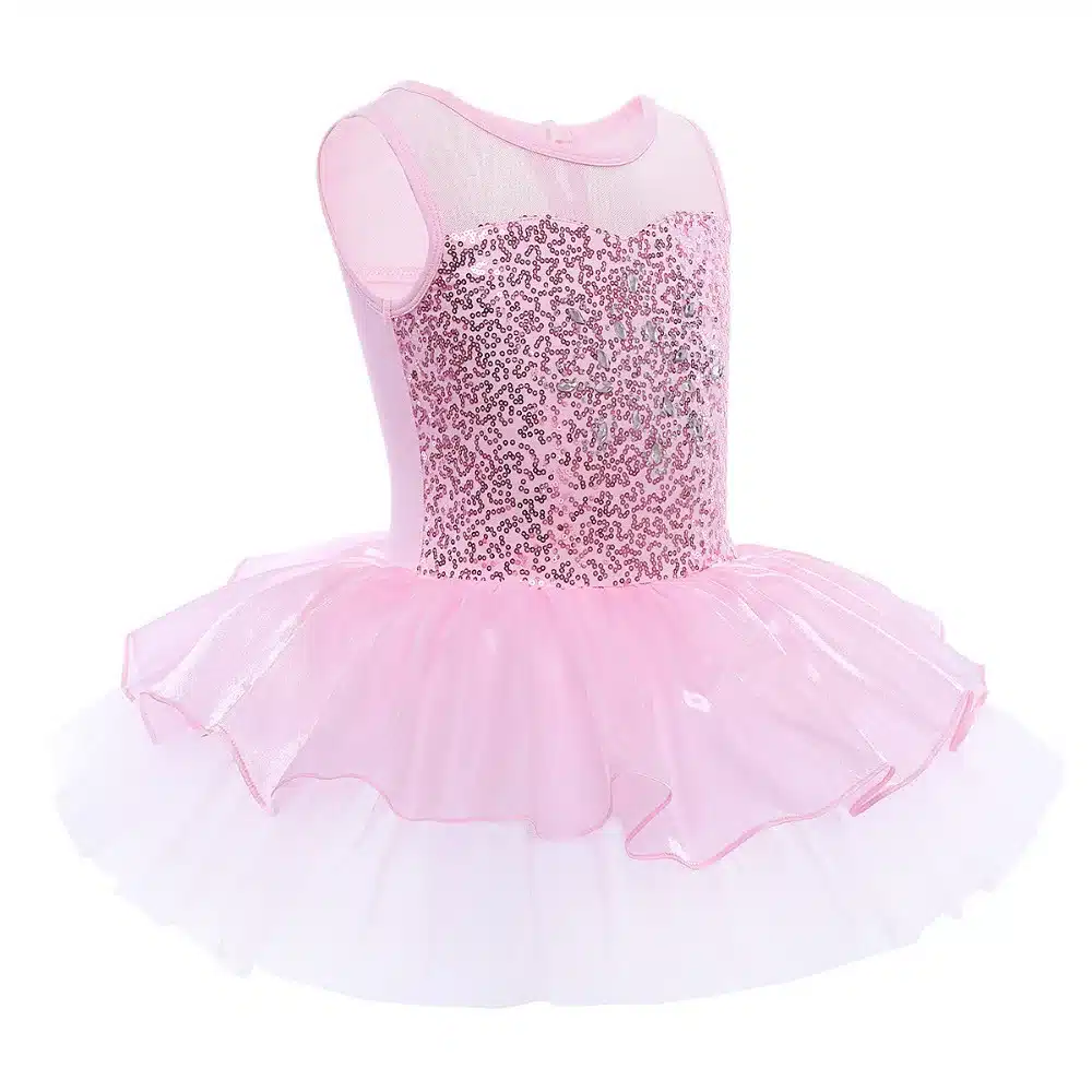 Professional Ballet Tutu Dress for Kids Girls Sequined Dress Dancewear Gymnastic Ballet Leotard Formal Dancing Dresses 19