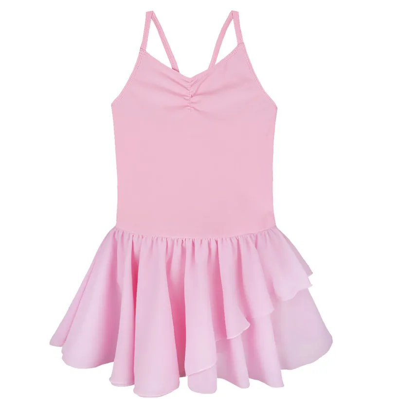 iiniim Kids Teenager Spaghetti Strap Ballet Dancer Gymnastics Leotard Dance Tutu Dress for Girls Ballerina Class Dancewear 10