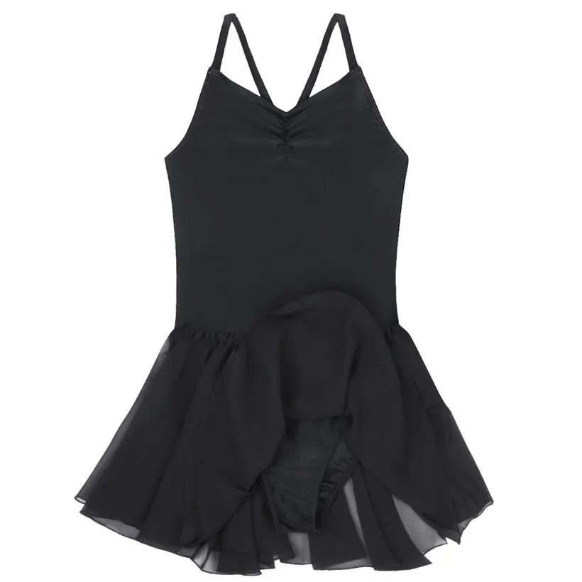 iiniim Kids Teenager Spaghetti Strap Ballet Dancer Gymnastics Leotard Dance Tutu Dress for Girls Ballerina Class Dancewear 22