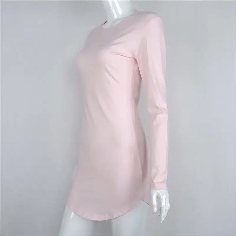 2018 Brand Winter Women Dress Little Black White Short Party Robe Sexy Bodycon Long Sleeve Cotton Casual Vestidos D0745 46