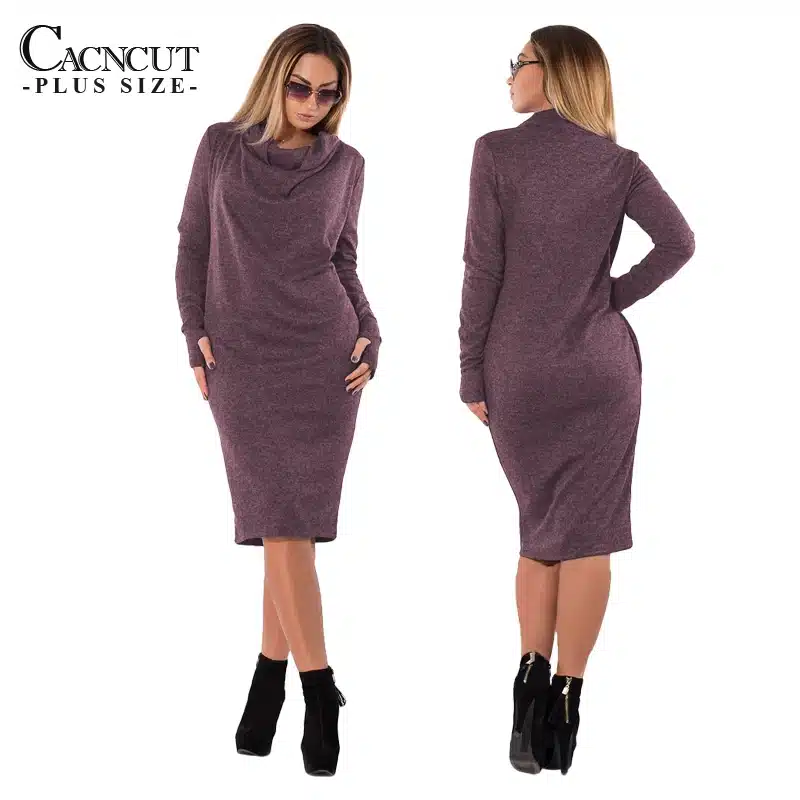 5XL 6XL Plus Size Winter Dress 2018 Vintage Big Sizes Women Office Dress Large Size Female Party Dresses With Pockets Work Wear 37