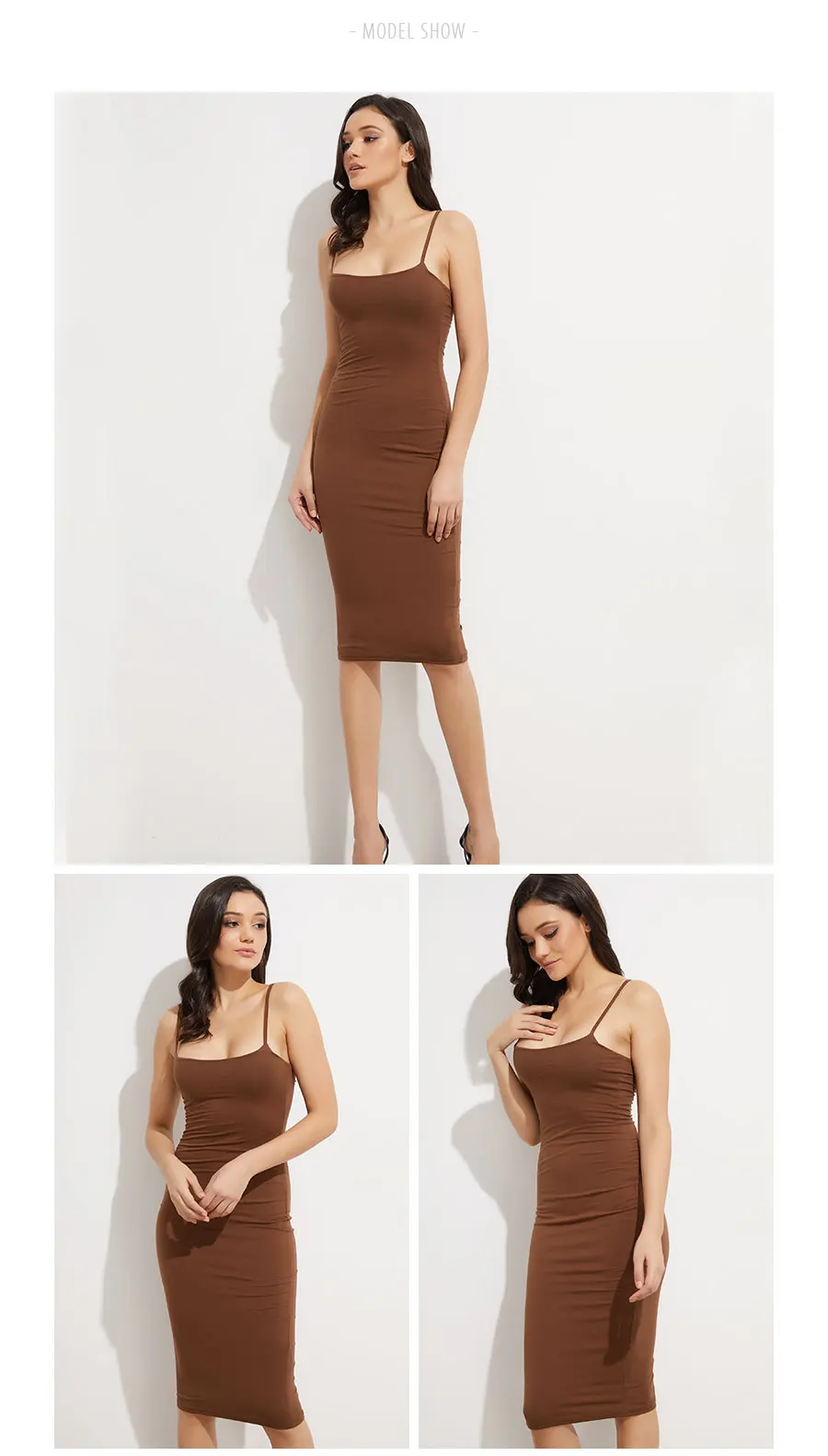 Colysmo Double Layer Women Under Dress Basic Cotton Midi Dress Sexy Winter Dress Bodycon Square Neck Club Party Dresses Vestidos 4