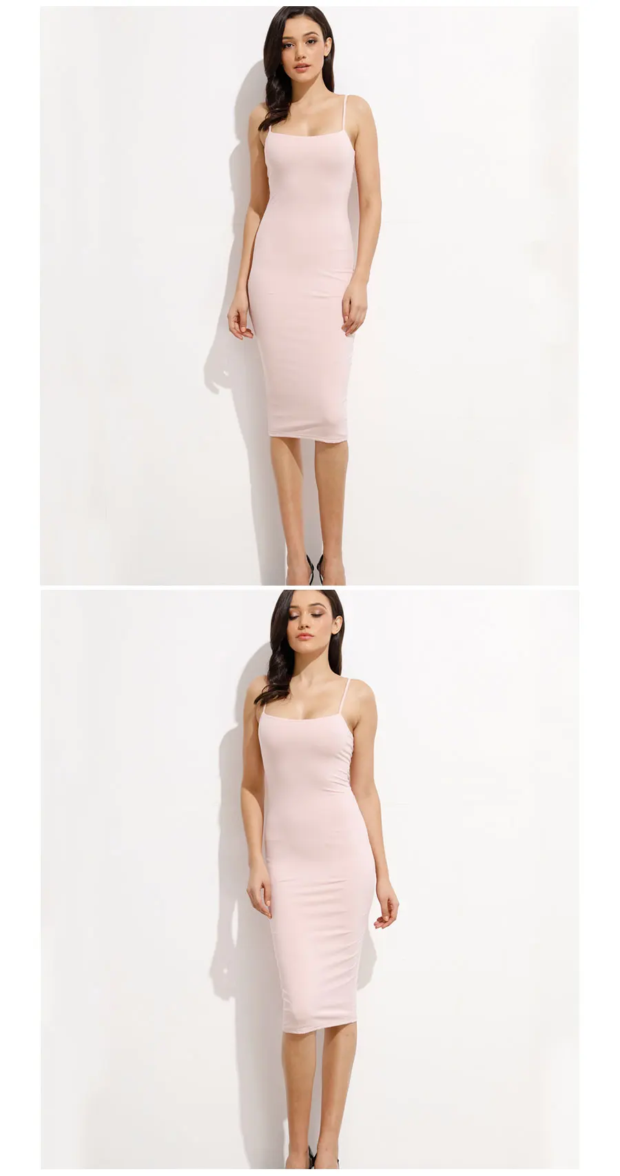 Colysmo Double Layer Women Under Dress Basic Cotton Midi Dress Sexy Winter Dress Bodycon Square Neck Club Party Dresses Vestidos 9