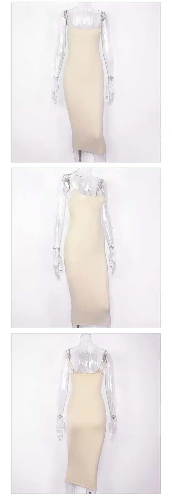 Colysmo Double Layer Women Under Dress Basic Cotton Midi Dress Sexy Winter Dress Bodycon Square Neck Club Party Dresses Vestidos 16