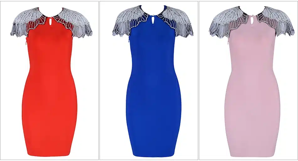 Adyce Fashion Bandage Dress 2018 Women Celebrity Evening Party Dresses Vestidos Sexy Beads Embellished Mini Runway Dress 16