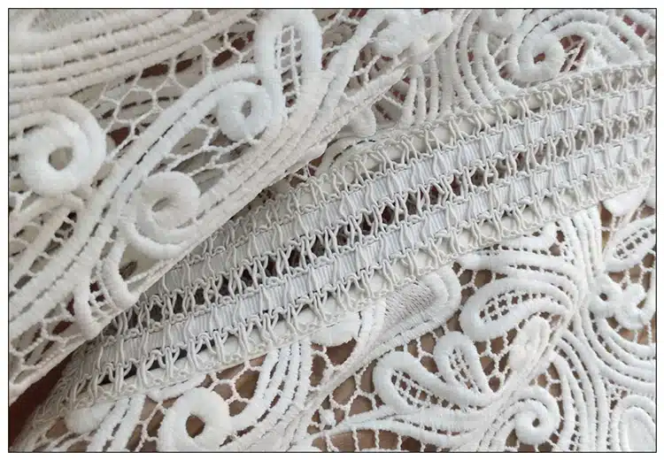 HIGH QUALITY New Fashion 2018 Designer Runway Dress Women's Flare Sleeve Lace Cascading Ruffle Dress 13