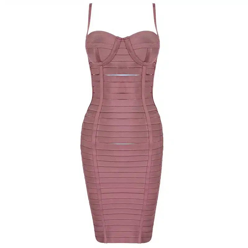 INDRESSME 2018 Women Bandage Dress New Fashion Elegant Spaghetti Strap Sleeveless Backless Solid Sexy Party Dress Lady Cut Out 24