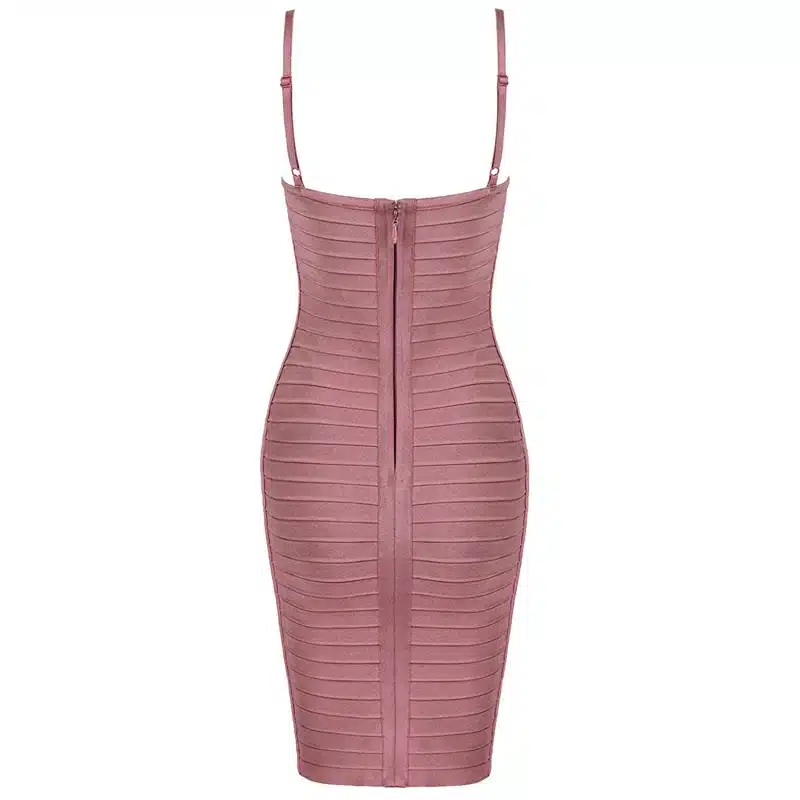 INDRESSME 2018 Women Bandage Dress New Fashion Elegant Spaghetti Strap Sleeveless Backless Solid Sexy Party Dress Lady Cut Out 25