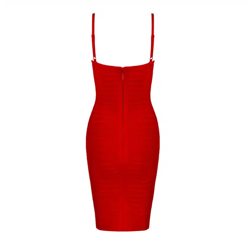 INDRESSME 2018 Women Bandage Dress New Fashion Elegant Spaghetti Strap Sleeveless Backless Solid Sexy Party Dress Lady Cut Out 27