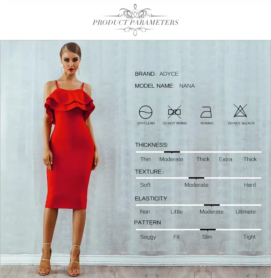Adyce Women Bodycon Summer Bandage Dress 2018 Red Spaghetti Strap Vestidos Strapless Ruffles Midi Celebrity Evening Party Dress 10