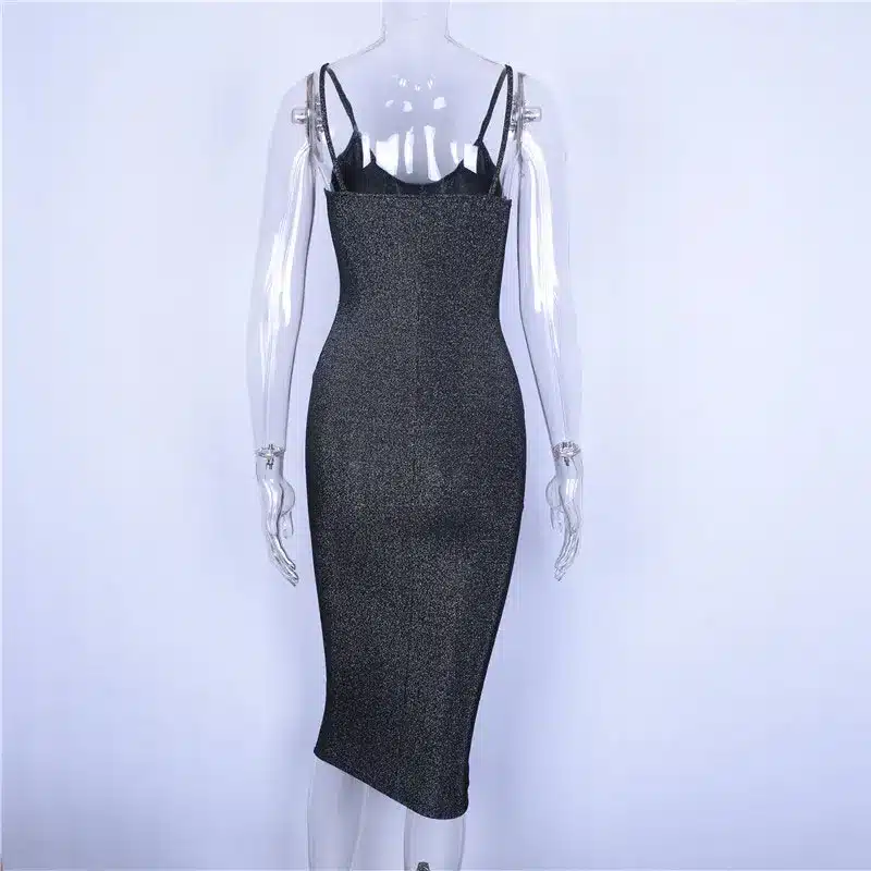 Hugcitar spaghetti straps slash neck backless sexy long dress 2018 women high waist bodycon elegant fashion party dresses 15