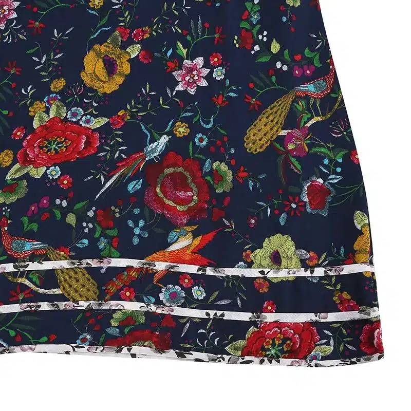 ZANZEA Women Dress 2018 Summer Vintage Floral Print Dresses Flare Sleeve O Neck Long Dress Casual Loose Oversized Vestidos 21