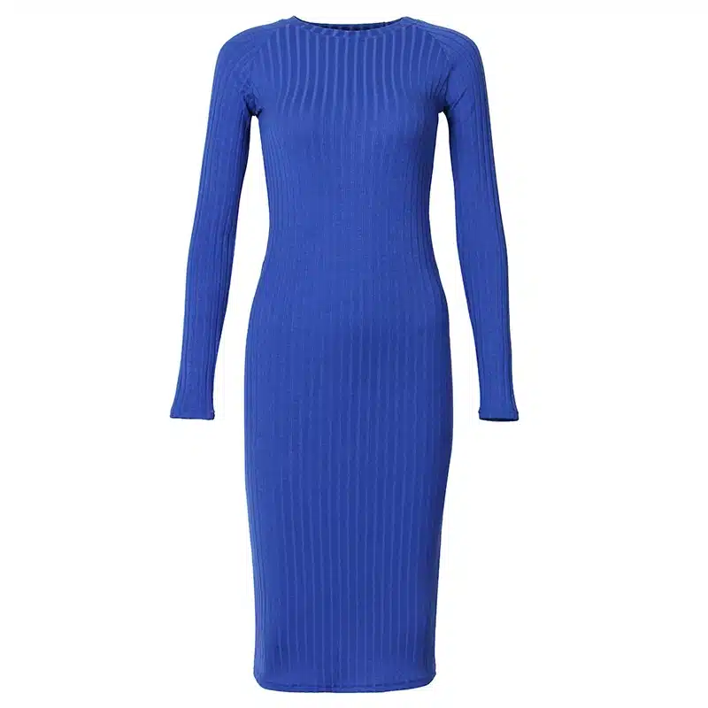 2018 Women's Autumn Spring Dresses Robe Sexy Black Midi Sheath Slim Bodycon Dress Long Sleeve Elegant Package Hip Dress GV424 25