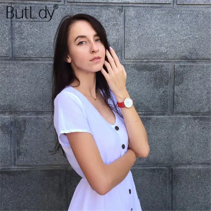 Long Sleeve V-Neck Pockets Button Dress Women 2018 Summer Autumn Midi Shirt Dress Sexy Casual A-Line Beach Sundress Ladies Dress 59