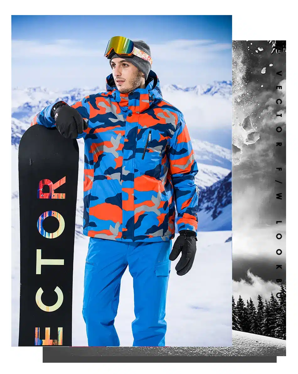 VECTOR Warm Winter Ski Suit Set Men Windproof Waterproof Skiing Snowboarding Suits Set Male Outdoor Ski jacket + Pants Brand 15