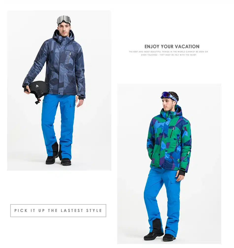 VECTOR Warm Winter Ski Suit Set Men Windproof Waterproof Skiing Snowboarding Suits Set Male Outdoor Ski jacket + Pants Brand 28