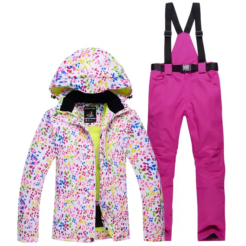 Cheaper woman skiing suit sets snowboarding clothes waterproof windproof winter Snow Costumes jackets +bibs pants Ski suit Hot 21