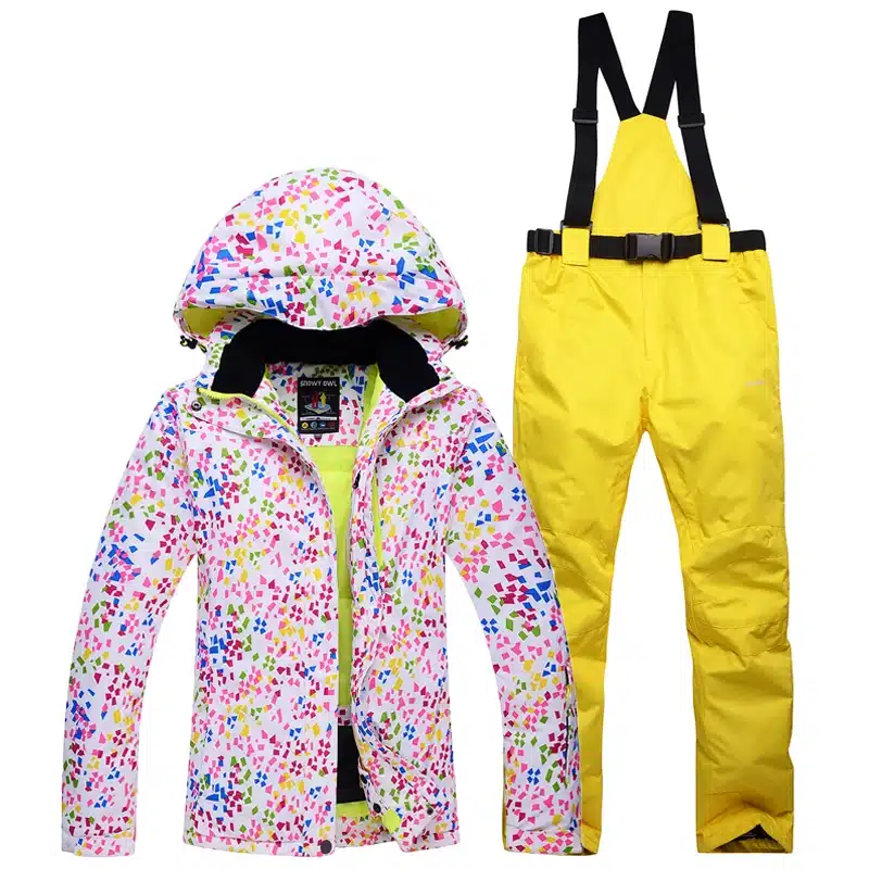 Cheaper woman skiing suit sets snowboarding clothes waterproof windproof winter Snow Costumes jackets +bibs pants Ski suit Hot 22